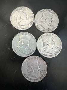 5 -  Franklin Half Dollars