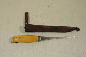 lot 41 image: Marttiini Rapala Fillet Knife with Leather Sheath