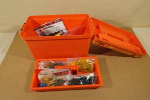 lot 113 image: Plano Tackle Box with Assorted Soft Baits