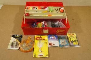 lot 115 image: Plano Tackle Box with Assorted Tackle