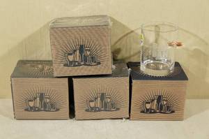 lot 155 image: 4 Rocks Glasses with Embedded Bullets - Bad Governments Ban Guns