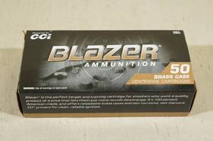 lot 160 image: 50 CCI Blazer Brass 9mm Luger 124 Gr FMJ Ammo