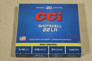 lot 165 image: 20 CCI .22 LR Shotshells