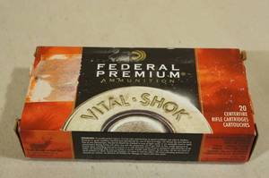 lot 173 image: 20 Federal Vital Shok 7mm Rem Magnum 150 Gr Nosler Ballistic Tip Ammo