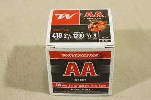 lot 175 image: 25 Winchester AA .410 Gauge 2-12 9 Shot Shotshells