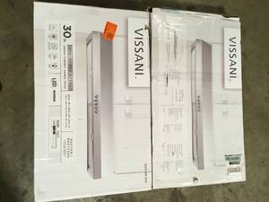 Lot of 2 Vissani Caprelo 30 in. 320 CFM Convertible Under Cabinet Range Hood in Stainless Steel with LED Lighting and Charcoal Filter Customer Returns See Pictures