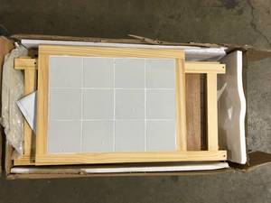 Natural Kitchen Cart with Wine Rack by OIA  Customer Returns See Pictures