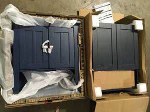 Lot of 2 Wall Cabinets Different  Sizes Customer Returns See Pictures