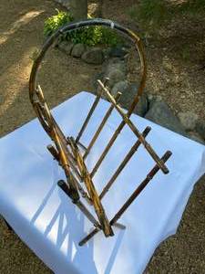 Metal Bamboo Themed Magazine Rack