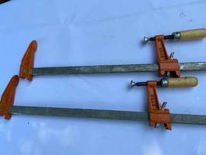 Two Metal Wood Working Clamps