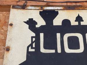 Vintage Lionel Train House Sign