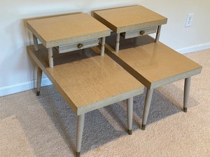 Pair of Mid Century Modern Vintage Step End Tables