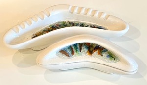 Two Groovy Vintage Ashtrays