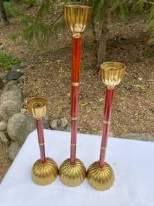 Vintage Brass Candle Holders