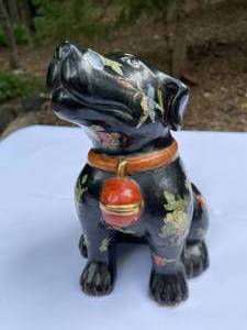 Vintage Ceramic Dog Statue