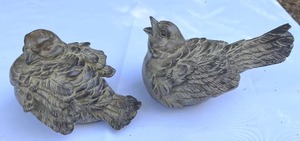 Two Patio Bird Figures