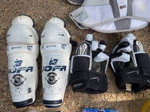 Hockey Pads and Pucks