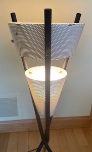 Retro Tripod Lamp with Metal Shades