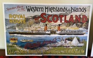 Scotland Themed Prints Mounted on Poster Board