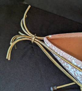 Vintage Pink Ceramic Speckle Paint Bowl and Stand