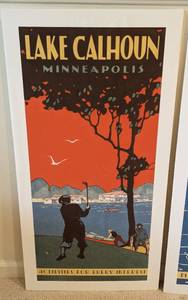 Three Vintage Style MN Lakes Posters