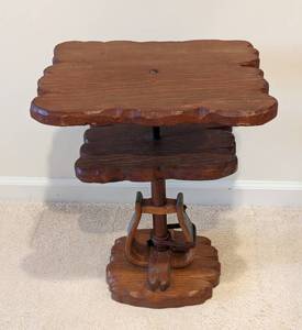 Cool Wooden Stirrup Side Table