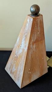 Decorative Wood Pyramid Bookends