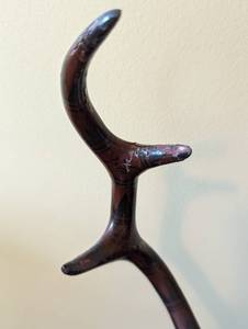 Lacquered Wood Deer Figurine