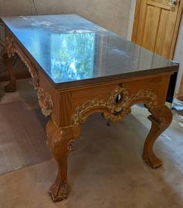 Elegant Granite Topped Desk by William Switzer