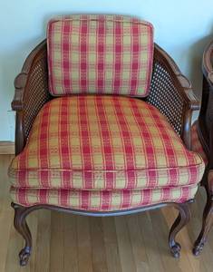 Pair of Louis XV French Upholstered Armchairs