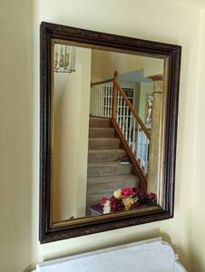 Vintage Wood Wall Mirror