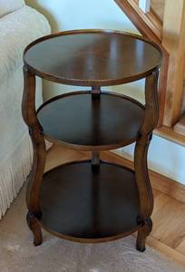 Three Tiered Wood Accent Table