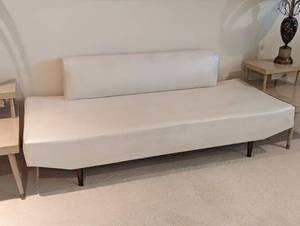 Mid Century Faux Leather Lounge Sofa