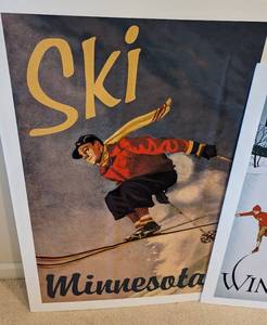 Pair of Vintage Style Minnesota Winter Posters