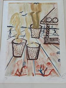 Framed The Girl Who Trod on the Loaf Lithograph by Salvador Dali