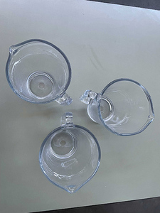 lot 54 image: Lot of 3 Acopa 60 oz. Glass Beer Pitchers.