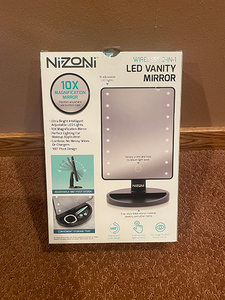 lot 83 image: LED Vanity Mirror, Nizoni, Wireless 2-in-1