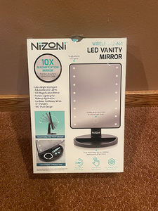 lot 84 image: LED Vanity Mirror, Nizoni, Wireless 2-in-1