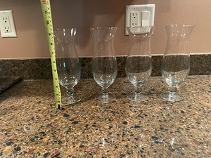 lot 89 image: Lot of 4 Hurricane Glasses