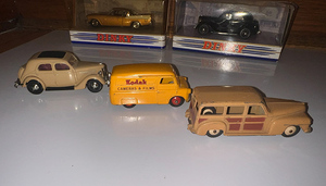 lot 111 image: Dinky die cast Studebaker Golden Hawk(MIB) and 50 Ford v8 Pilot (MIB) Meccano 344 and 460