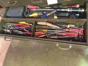 lot 4 image: 3rd Drawer Contents - Screwdrivers, Pliers, and More