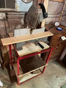 lot 12 image: DeWalt 10 Power Miter Box with Rolling Cart