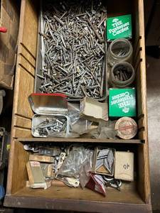 lot 38 image: Drawer Full of Screws and other Hardware