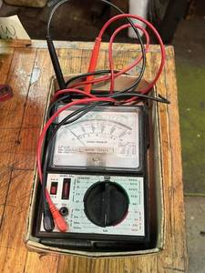 lot 41 image: Vintage Sears Portable 43-Range Multitester in Working Condition