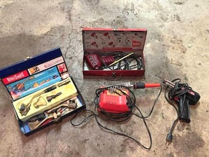 lot 87 image: Bernz O Matic, WEN Soldering Gun, Weller 8200N Soldering Gun, Weller WLC100 Soldering Station