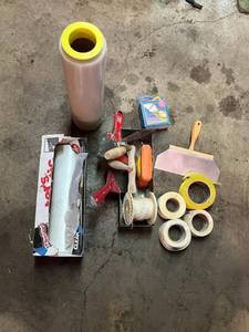 lot 100 image: Drywall Tools and Shrink Wrap Lot