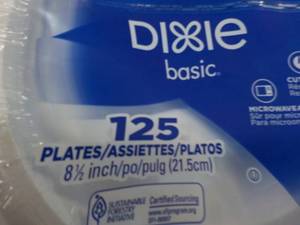 lot 36 image: Dixie 125 ct 8 12 Paper Plates...