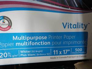lot 241 image: 2500 Xerox Vitality 11 x 17 White ...