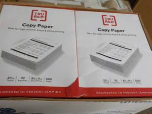 lot 286 image: 5000 Sheets TruRed 8.5 x 11 White ...