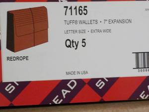 lot 303 image: 4 ct boxes Tuff Wallets 7 expansio...